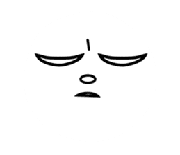 Usable! Simple reaction face sticker #9964690
