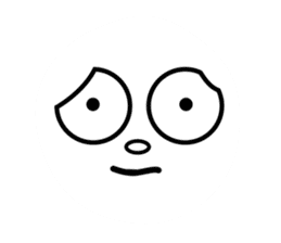 Usable! Simple reaction face sticker #9964691
