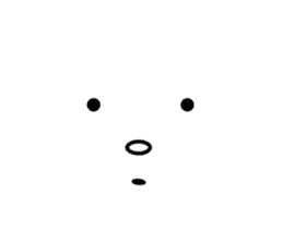 Usable! Simple reaction face sticker #9964692