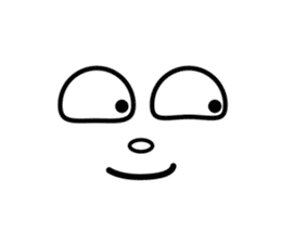 Usable! Simple reaction face sticker #9964693