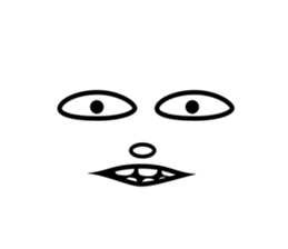 Usable! Simple reaction face sticker #9964694