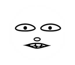 Usable! Simple reaction face sticker #9964694