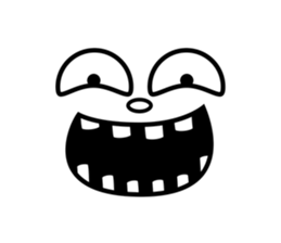 Usable! Simple reaction face sticker #9964695