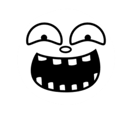 Usable! Simple reaction face sticker #9964695