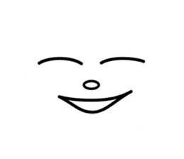 Usable! Simple reaction face sticker #9964696