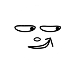 Usable! Simple reaction face sticker #9964697