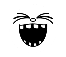 Usable! Simple reaction face sticker #9964698
