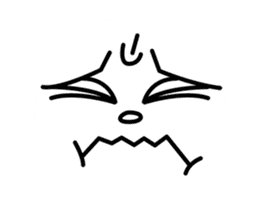 Usable! Simple reaction face sticker #9964700