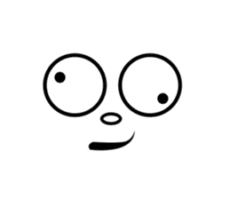 Usable! Simple reaction face sticker #9964701