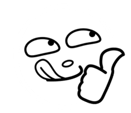 Usable! Simple reaction face sticker #9964702