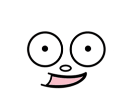 Usable! Simple reaction face sticker #9964703