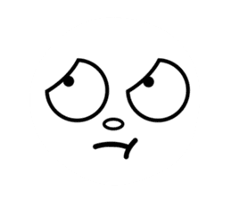 Usable! Simple reaction face sticker #9964704