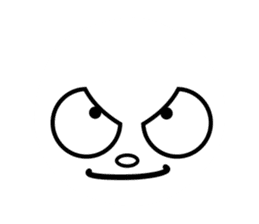 Usable! Simple reaction face sticker #9964705