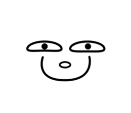 Usable! Simple reaction face sticker #9964707
