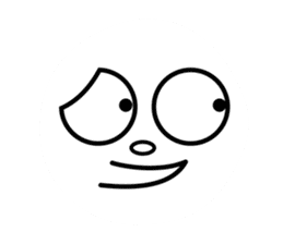 Usable! Simple reaction face sticker #9964708