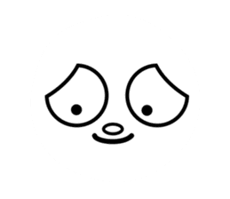 Usable! Simple reaction face sticker #9964710