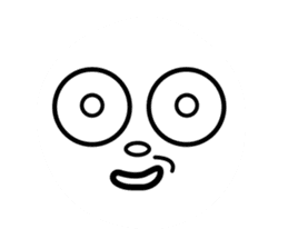 Usable! Simple reaction face sticker #9964711