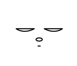 Usable! Simple reaction face sticker #9964713