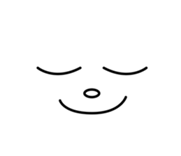 Usable! Simple reaction face sticker #9964714