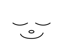 Usable! Simple reaction face sticker #9964714