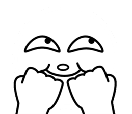 Usable! Simple reaction face sticker #9964715