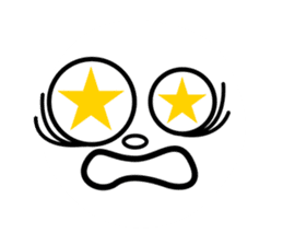 Usable! Simple reaction face sticker #9964717