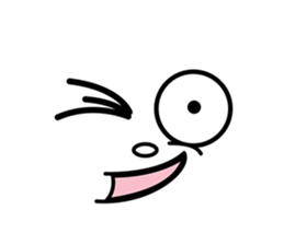 Usable! Simple reaction face sticker #9964718