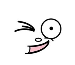 Usable! Simple reaction face sticker #9964718