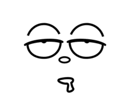 Usable! Simple reaction face sticker #9964719