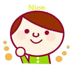 Sticker for communication in English