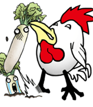 The world of chicken sticker #9965618
