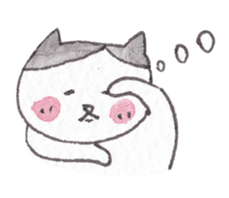 Cat of pink cheeks sticker #9966572