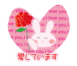 Love letter rabbit sticker #9967377