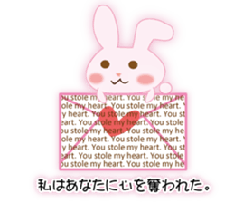 Love letter rabbit sticker #9967382