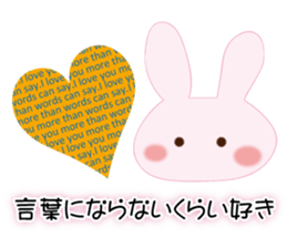 Love letter rabbit sticker #9967397