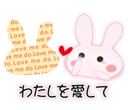 Love letter rabbit sticker #9967399