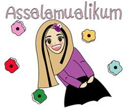 Lovely hijabi wife English version sticker #9967440