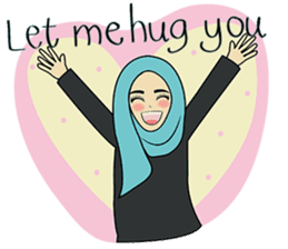 Lovely hijabi wife English version sticker #9967445