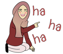 Lovely hijabi wife English version sticker #9967446
