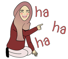 Lovely hijabi wife English version sticker #9967446