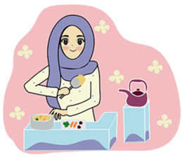 Lovely hijabi wife English version sticker #9967448