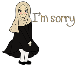 Lovely hijabi wife English version sticker #9967454