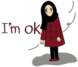 Lovely hijabi wife English version sticker #9967455