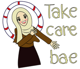 Lovely hijabi wife English version sticker #9967459