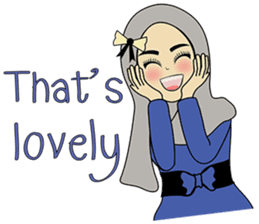Lovely hijabi wife English version sticker #9967460
