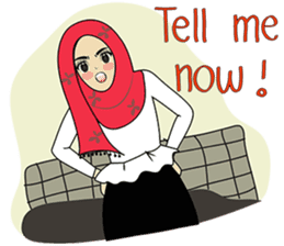 Lovely hijabi wife English version sticker #9967461