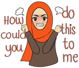 Lovely hijabi wife English version sticker #9967462