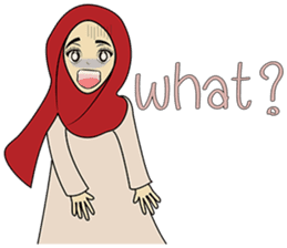 Lovely hijabi wife English version sticker #9967463