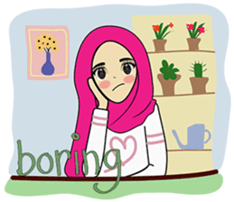 Lovely hijabi wife English version sticker #9967466