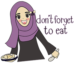 Lovely hijabi wife English version sticker #9967473